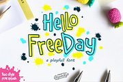 Hello freeday 2 Style font, a Font by Glyphstyle (Thumbnail 1 of 9)