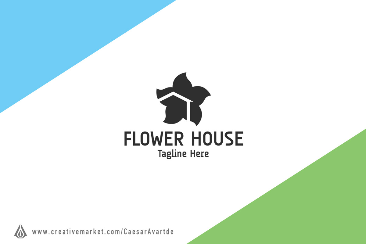 Flower House Logo Template, a Branding & Logo Template by Avartde Creative (Photo 2 of 2)