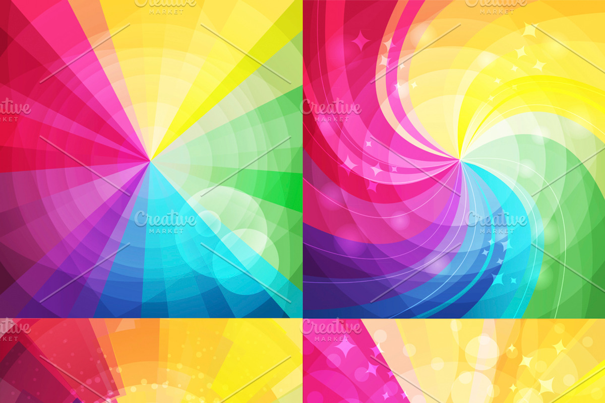 Bright backgrounds set, a Texture Illustration by Saranai Store (Photo 2 of 8)