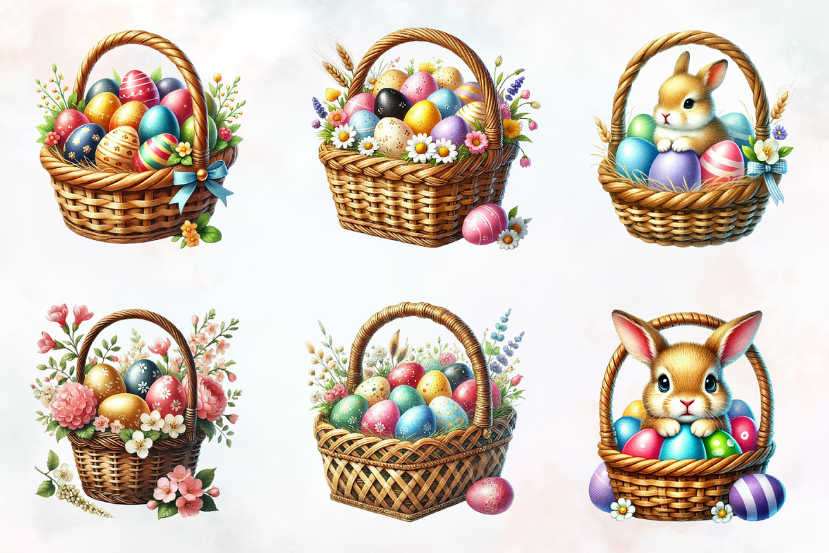 Easter eggs basket sublimation, an Illustration by RobertsArt (Photo 3 of 7)