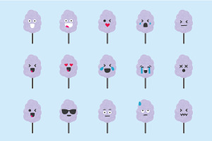 Cotton Candy Emojis