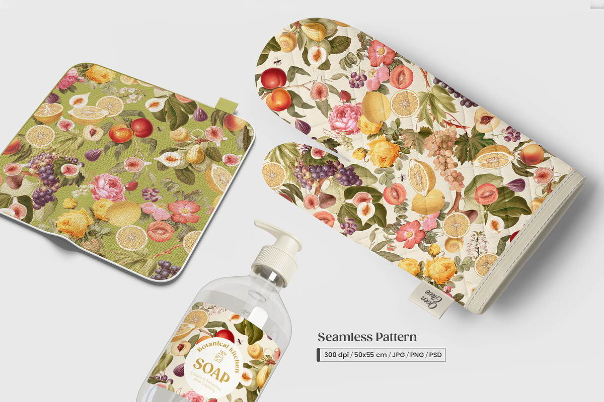 Summer Vintage Fruit Pattern, a Pattern Graphic by Yello_illustration (Photo 14 of 16)