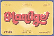 Mantige - Chunky Retro Font, a Serif Font by Pandeka Studio (Thumbnail 1 of 13)