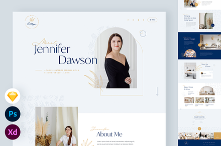 Aesthetic Personal Website Template, a Landing Page Template by AestheteUI