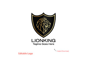 Geometric Lion Head Logo Design, a Branding & Logo Template by YUDesignStore