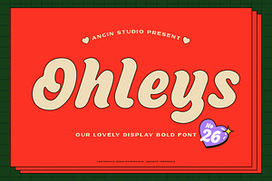 Ohleys Lovely Bold Font