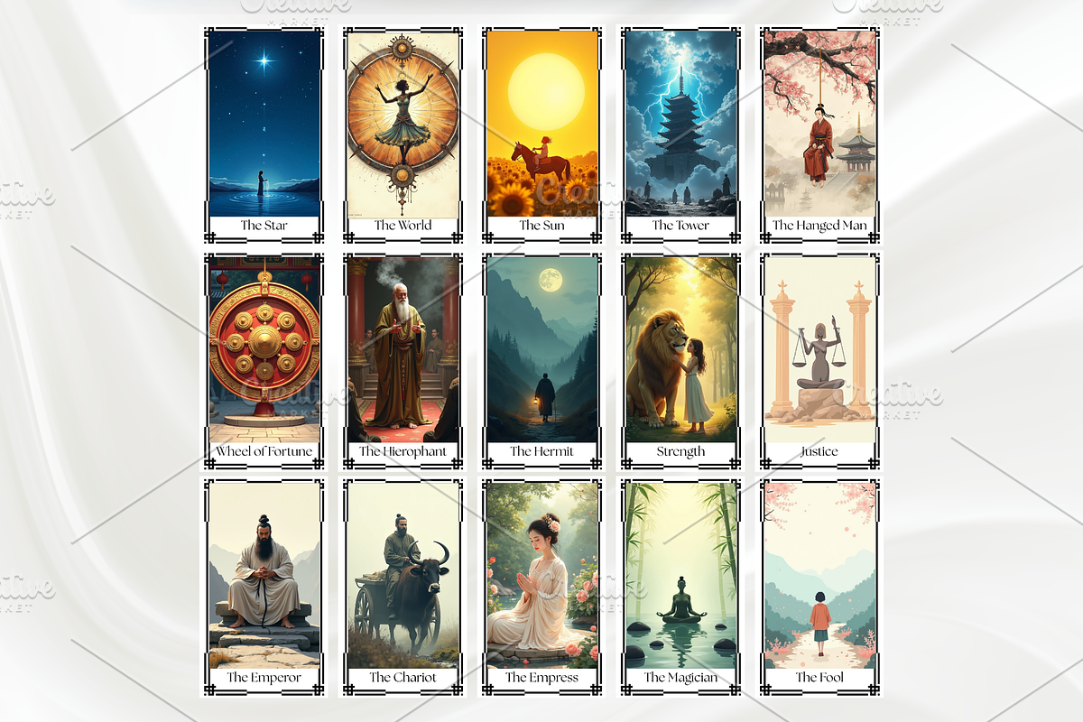 Zen Tarot Cards Deck, a Decorative Illustration by Mugio (Photo 2 of 4)