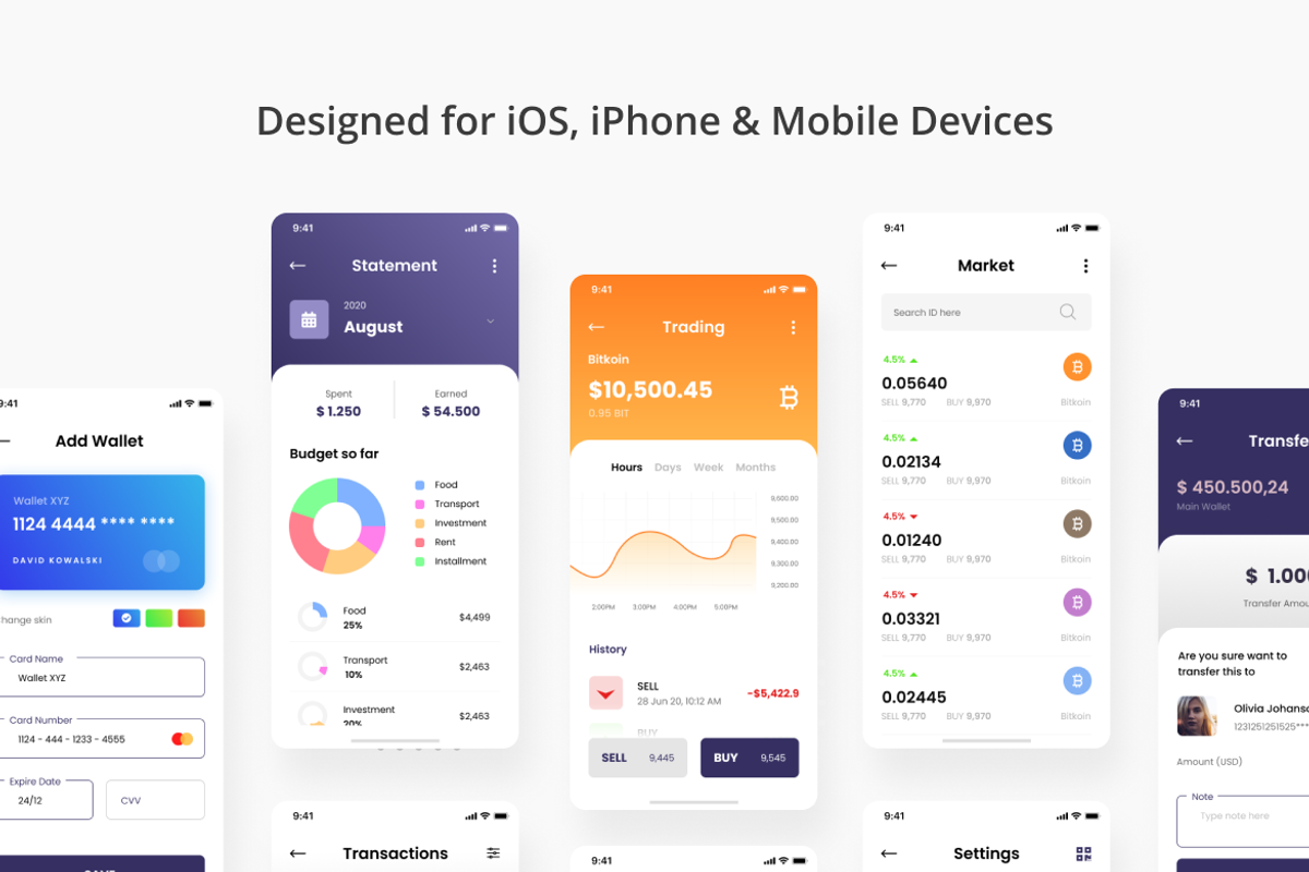 Kripton - Crypto Wallet iOS App, an App Template by peterdraw (Photo 6 of 10)