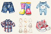 Watercolor Kids Clothing Clipart, an Illustration by OK Design (Thumbnail 4 of 5)