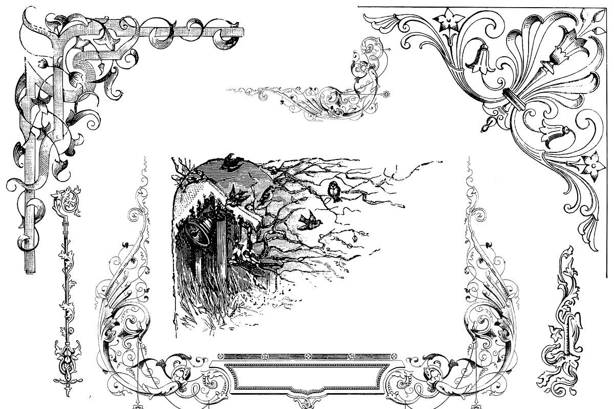 Procreate Frames & Ornaments brushes, a Brush Add-On by AW Studios (Photo 3 of 8)