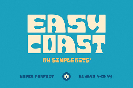 Easy Coast — Wood block font, a Sans Serif Font by SimpleBits®