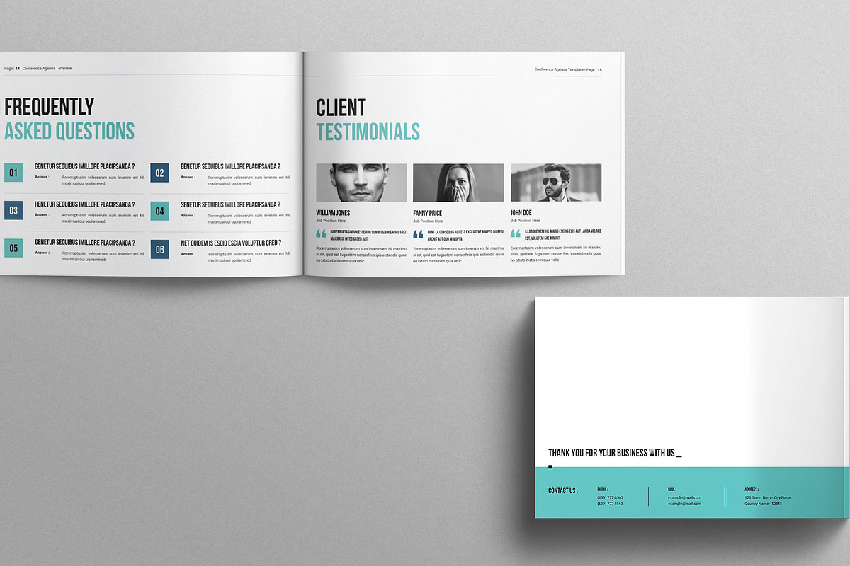 Conference Agenda Template Landscape, a Brochure Template by Work-Envance (Photo 6 of 8)