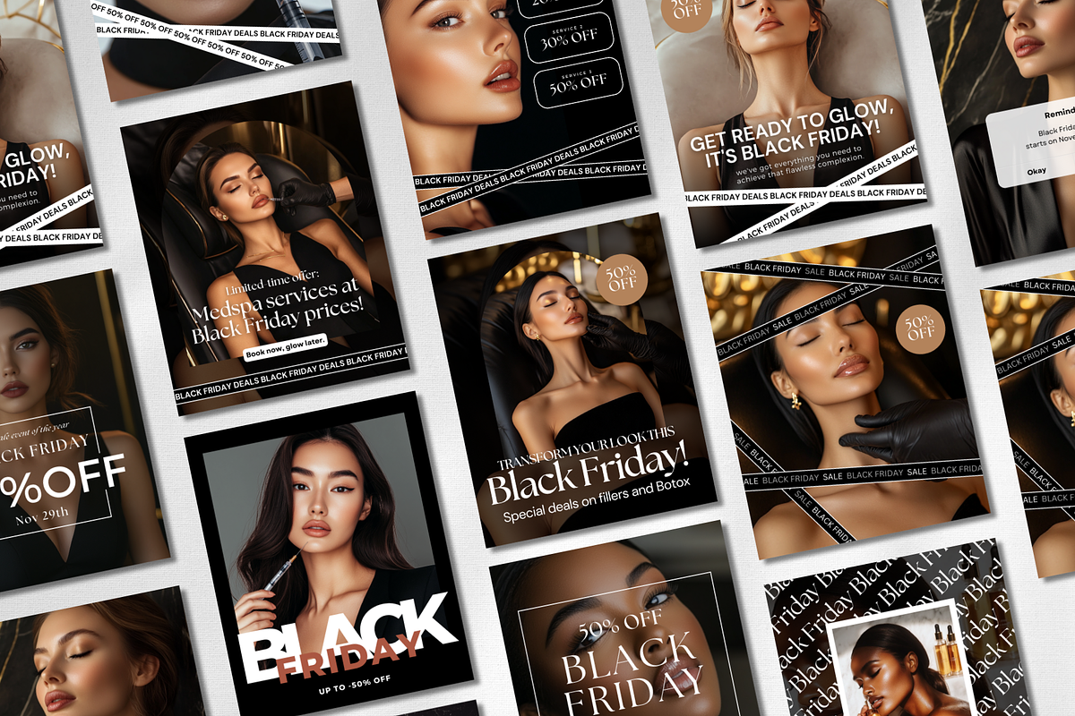 Black Friday Instagram Medspa, a Social Media Template by DesignsbyMariaStudio (Photo 5 of 10)