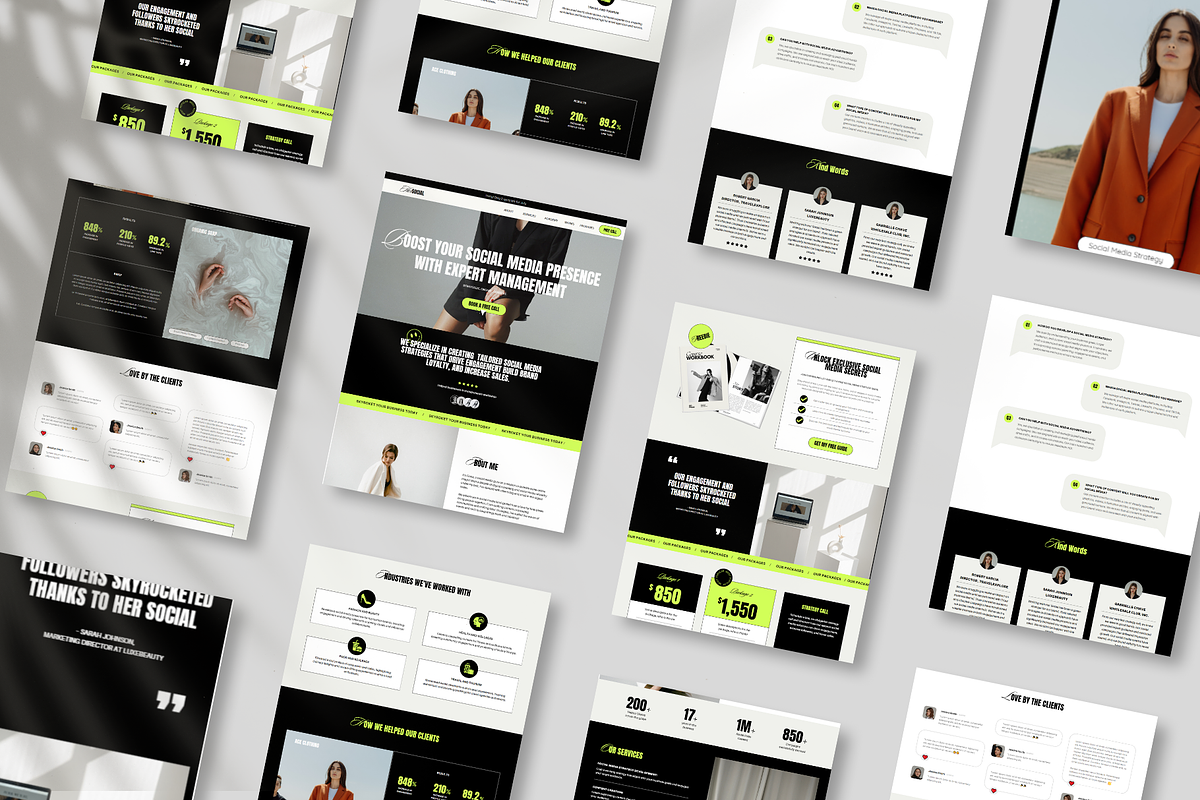 Bold Website Template Canva, a Landing Page Template by Row Creative (Photo 6 of 9)