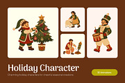 30 Animated Holiday Illustrations, a Seasonal Illustration by Prosymbols (Thumbnail 1 of 4)