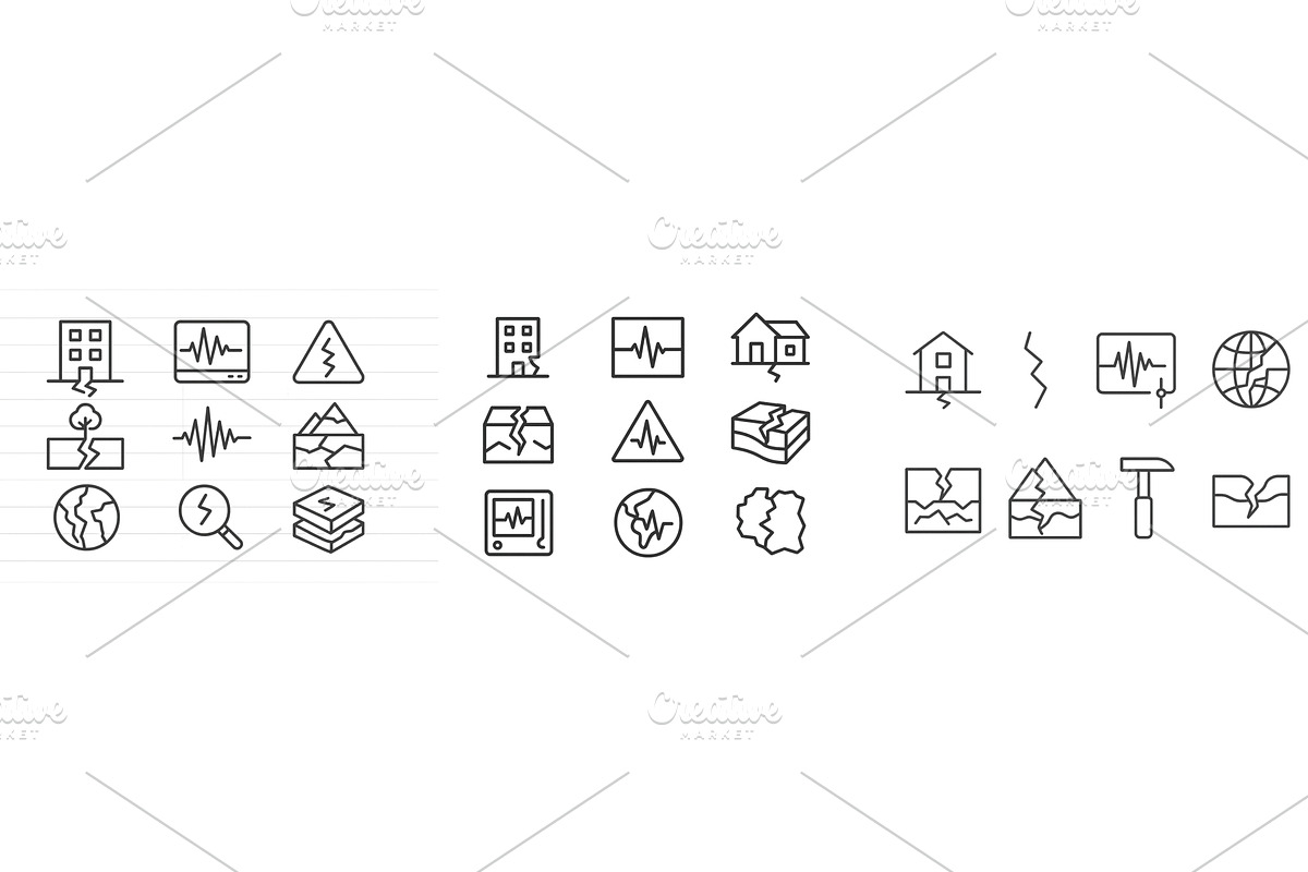 Set of web icons depicting various, an Illustration by ZinetroN