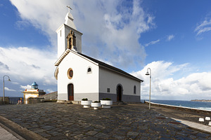 White Coastal Church with Lighthouse, an Architecture Photo by Perpis
