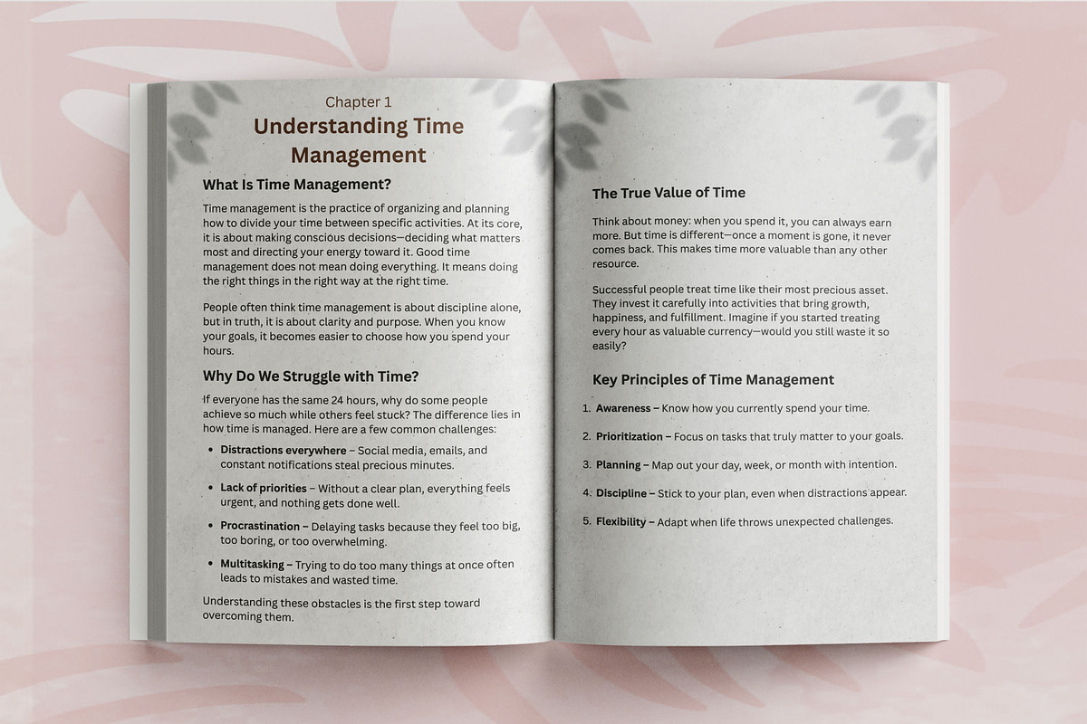 Time Management & Productivity Book, a Design Template by Book2bees (Photo 4 of 4)