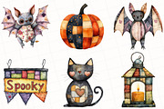 Patchwork Halloween Clipart, an Illustration by OK Design (Thumbnail 5 of 5)