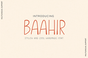 Baahir Handmade Font