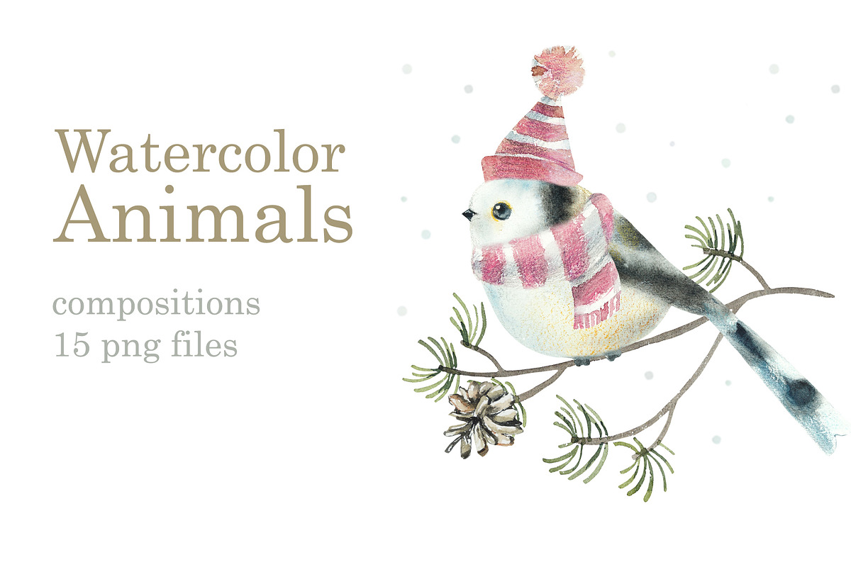 Watercolor Compositions Animals, an Animal Illustration by Budogoshch (Photo 1 of 6)