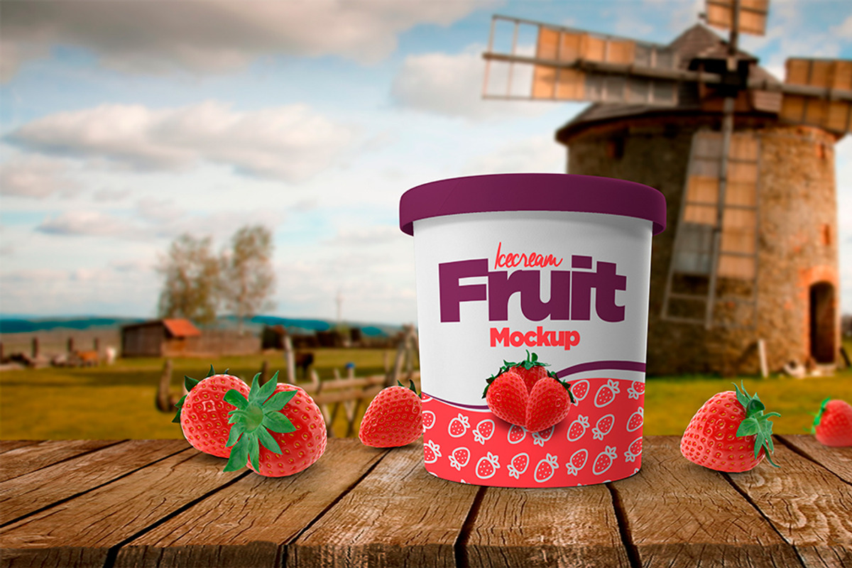 Ice Cream Cup Mockup, a Cups & Container Mockup by rogeriomarcos (Photo 4 of 15)