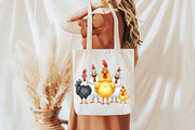 Funny Chickens Clipart PNG, an Illustration by DreamCafeArt (Thumbnail 4 of 6)