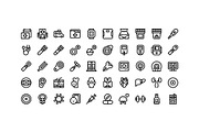 50 Health Checkup icons, an Outline Icon by Side Project (Thumbnail 2 of 8)
