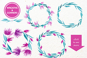 Watercolor Flowers Clip-Art Set, an Object Graphic by Yashroom (Thumbnail 4 of 4)