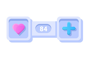 Game UI button. Mobile, an Object Illustration by Things for designers