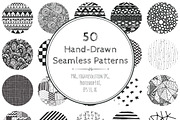 60% OFF! 50 Hand-Drawn Patterns, a Pattern Graphic by Olya Creative (Thumbnail 1 of 8)
