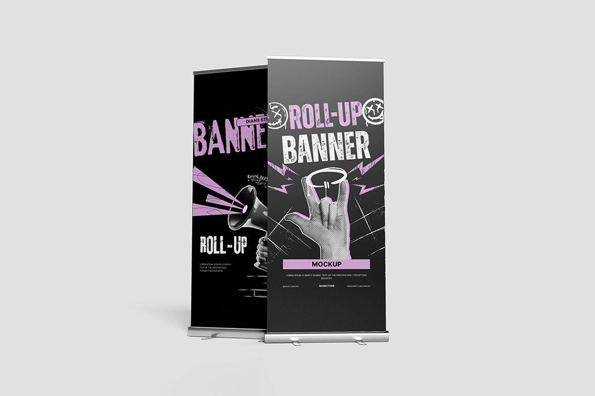 Roll-up Banner Mockup, an Advertising Mockup by Pikachudesign (Photo 2 of 5)