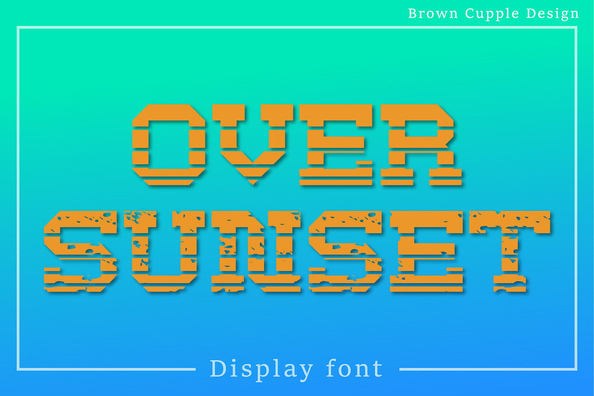 Over Sunset - Display Font, a Serif Font by Brown Cupple (Photo 1 of 6)