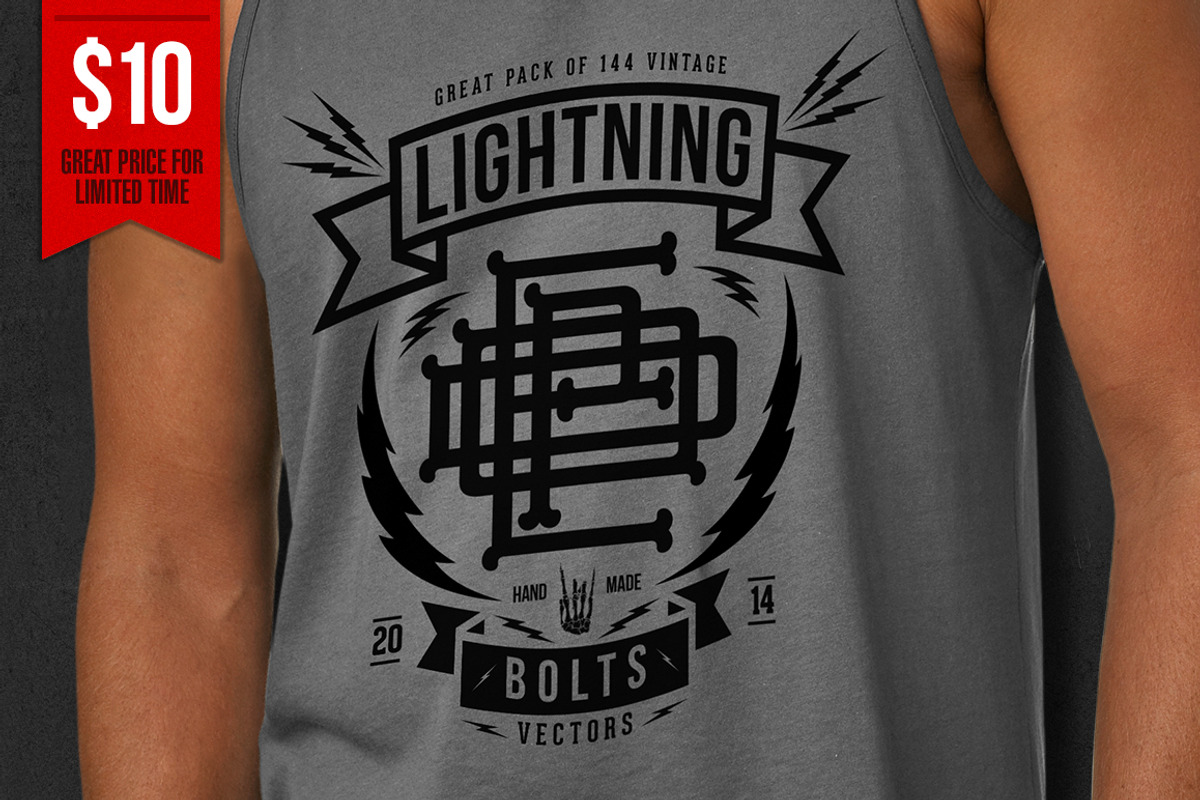 144 Vintage Lightning Bolts preview 3