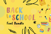 Back to School Font Bundle, a Script Font by Flat Icons (Thumbnail 1 of 20)