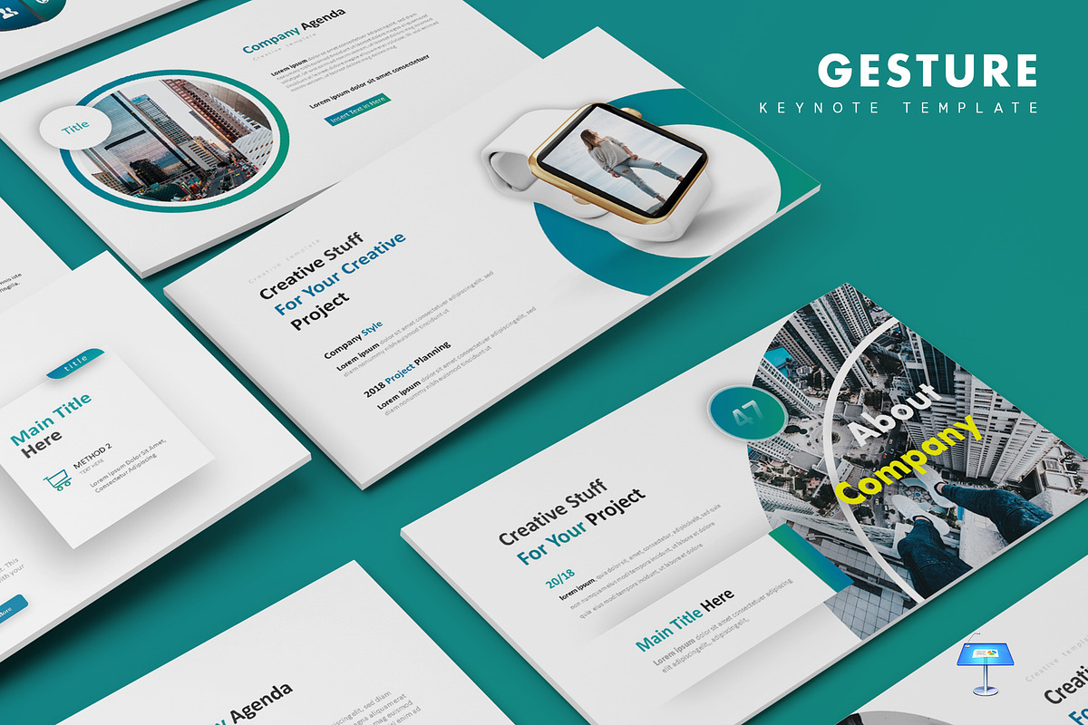 Gesture - Keynote Template, a Presentation Template by AQR Studio