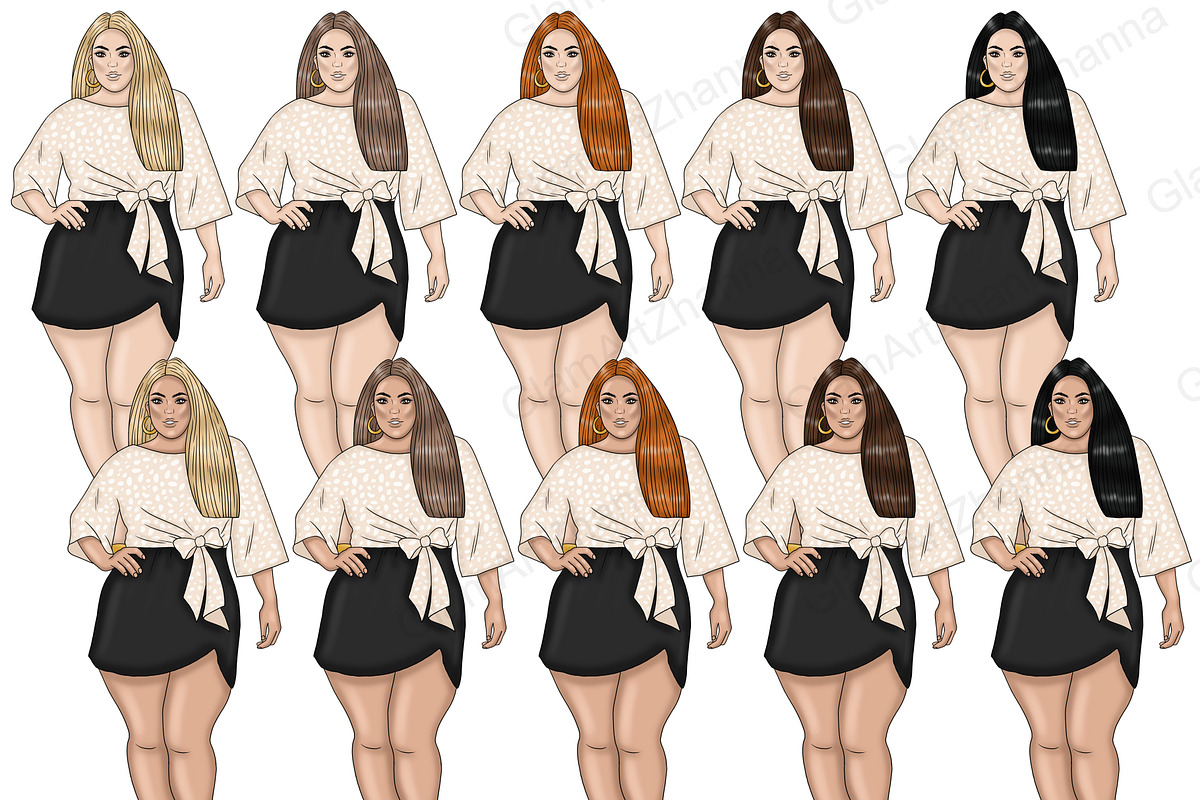 Self Love Girl Clipart, a Person Illustration by GlamArtZhanna (Photo 2 of 5)