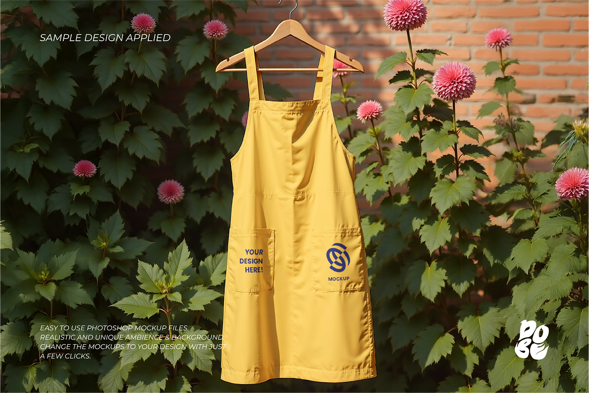 Yellow Apron Mockup Set, a Household Mockup by DOBE Studio (Photo 7 of 10)