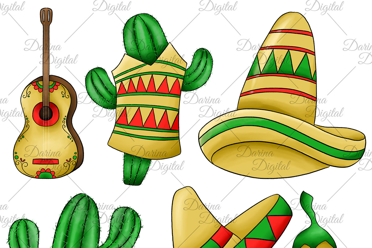 Cinco de mayo clipart, an Illustration by DarinaDigital (Photo 5 of 7)