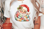 Retro Patchwork Santa Claus, a Seasonal Illustration by CreationArt (Thumbnail 3 of 3)