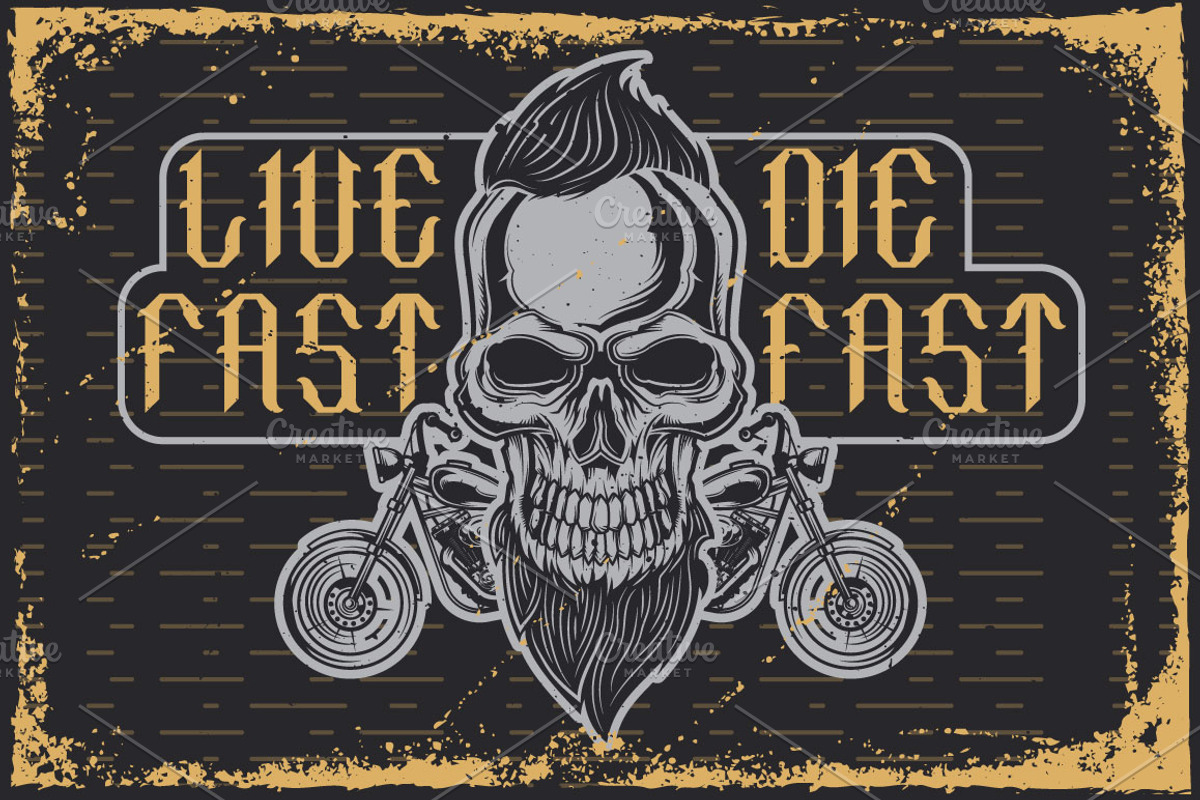 Handcrafted font "Dead biker" preview 4