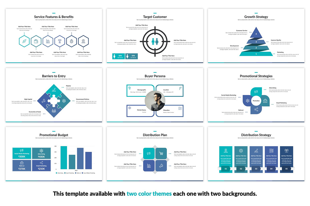 Marketing Plan Keynote Template, a Presentation Template by SlideBunny