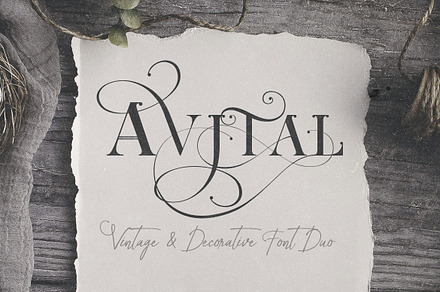 Avital Decorative Font Duo