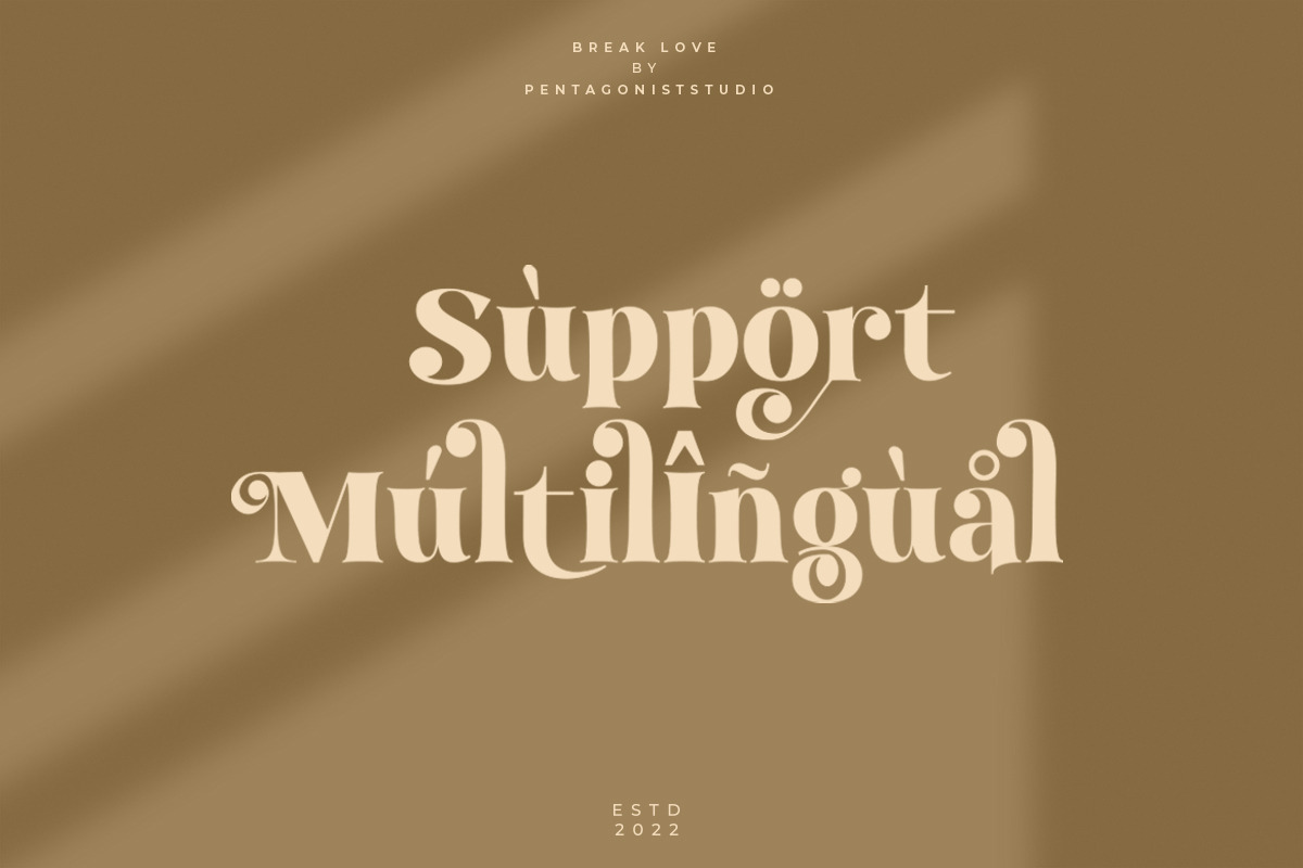 Break Love | Classy Retro Font, a Sans Serif Font by Pentagonistudio (Photo 7 of 10)