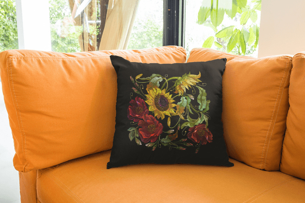 Sunflowers and red roses, an Illustration by Matrioshka (Photo 2 of 7)