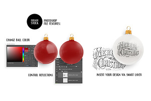 Isolate Christmas Ornament Mockup