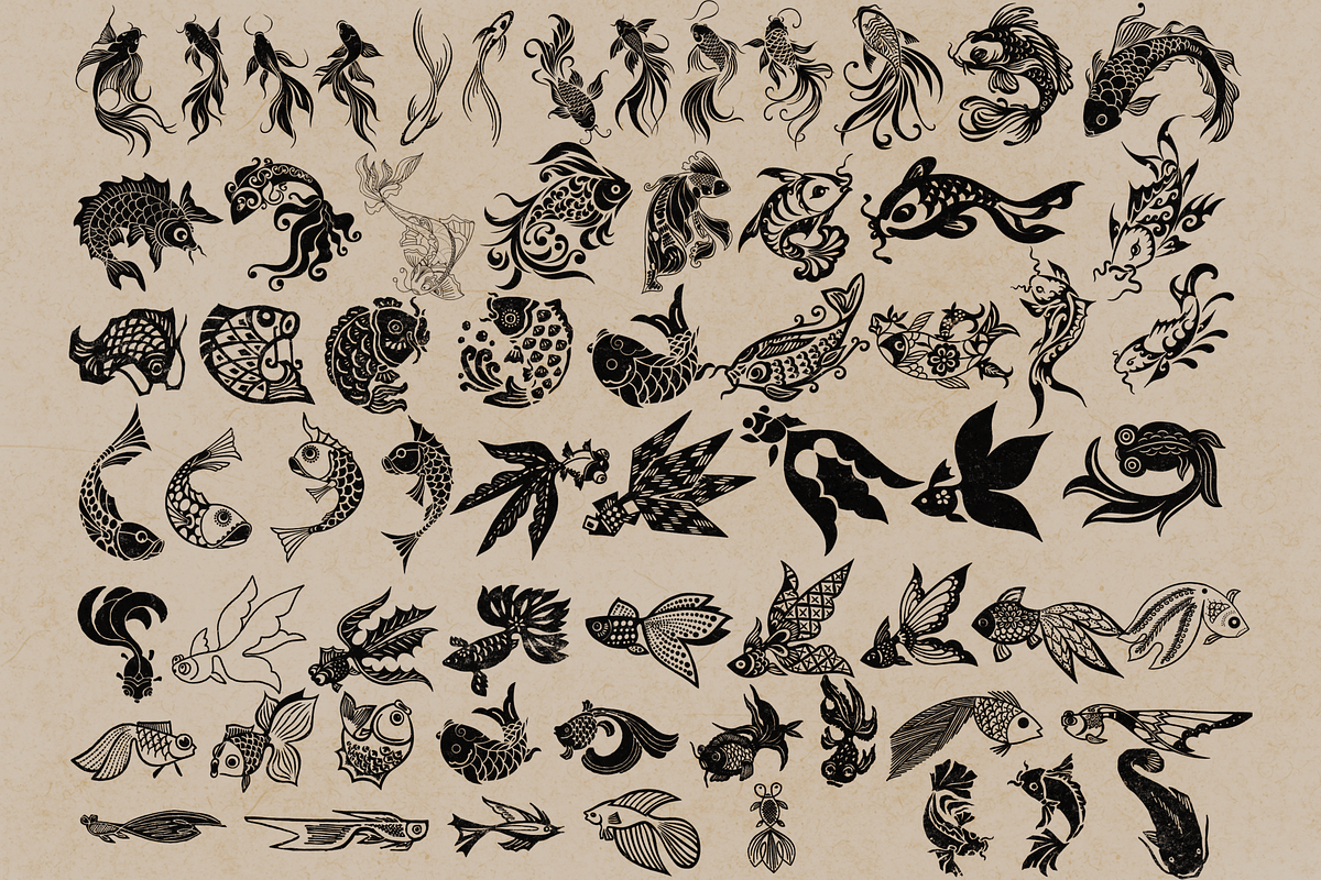 Japanese koi fish stamps Procreate, a Brush Add-On by TheWhiteCatLab (Photo 3 of 3)