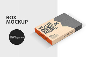 Sliding Gift Box PSD Mockup