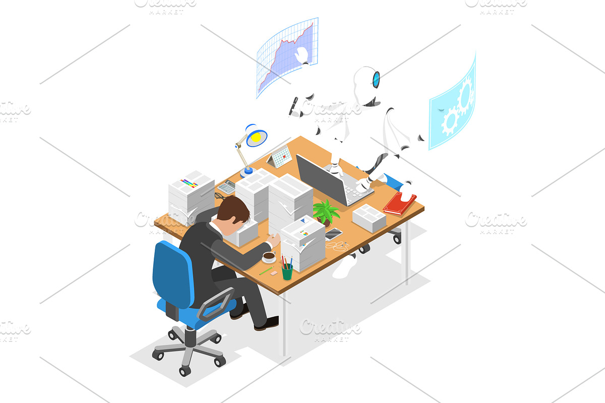 Artificial Intelligence Set 01, a Technology Illustration by AndriiStore (Photo 10 of 11)