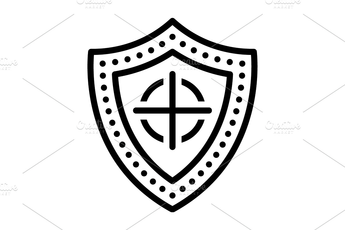 Shield armor black icon, an Outline Icon by Creative priyanka